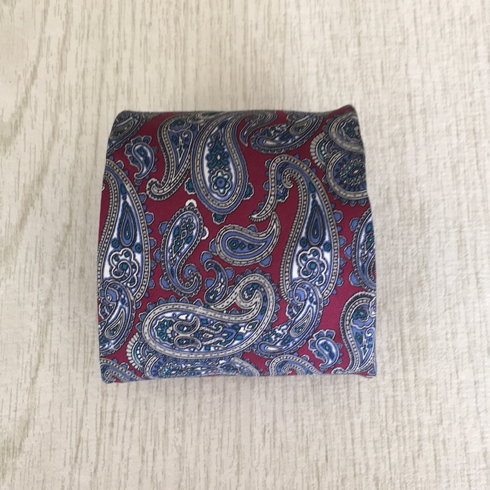 Christian Dior Men's Paisley 100% Silk Neck Tie